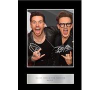 Danny Jones and Tom Fletcher The Voice Pre Printed Signature Signed Mounted Photo Display #1 Printed Autograph Picture 10x8 Inch Mount