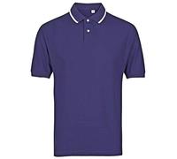 Danny Mens Short Sleeve Plain Tipping Polo Shirt T Shirt Top Casual S-2XL Navy