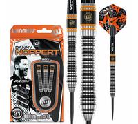WINMAU Danny Noppert Signature Edition 2.0 21 Gram Professional Steeltip Tungsten Darts Set with Flights and Shafts (stems)
