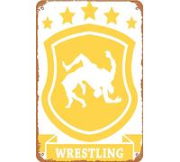 Danny Penaw Retro Tin Sign Metal Sign Metal Wrestling Fender,Tin Wall Signs Retro Iron Painting Vintage Metal Plaque Decoration Hanging Artwork Poster for Bar Cafe Store Home Yard 12 X 8 Inches