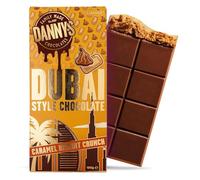 DANNY’S CHOCOLATE - Dubai Chocolate Bar Caramel Biscuit Crunch 190g | Half White & Half Milk Chocolate | Ethically Sourced Colombian Cacao | Caramel Biscuit Pieces | Dubai Chocolate Kit Idea