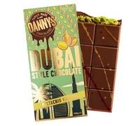 DANNY’S CHOCOLATE - Dubai Chocolate Bar Pistachio Large 190g Bar | Premium Ethically Sourced Cacao | Kunafa Crunch & Italian Pistachio Cream | Kadayif Pastry | Dubai Chocolate Kit Idea | UK Made