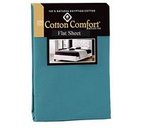 Danny Textiles 400 Thread Count 100% Egyptian Cotton Flat Sheet Set with 2 x Matching Pillowcases, Super Soft Premium Quality Bed Sheets Set (Teal, Double)
