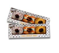 Danny's Chocolate Doughnuts Selection Box 2 x 150g Packs | Solid Hand-made chocolate 6 x 50g Medium Sized Donuts | Father's Day Gift | Birthday Gifts