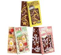 Danny's Chocolates Variety Pack - 3 x 80g Bars in Top Flavours - Lumpy Road + Pick & Mix + Banoffee Caramel - Multipack Milk Chocolate Bars Selection Box - Gift Bundle