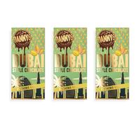 Danny's Dubai Chocolate Bars | 3 x Large 190g Pistachio Knafeh Chocolate Bar | Premium ingredients | Single Origin Cacao | Ethical and Sustainable Chocolates