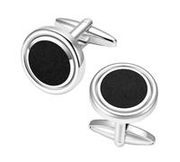 Dannyshi Cuff Links Mens Personalized Classic Round Cufflink Wedding Shirts Cufflinks for Men Jewelry Gifts, 0.7in, Stainless Steel, no gemstone