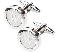 Dannyshi Mens Classic Stainless Steel Initial Cufflinks 26 Alphabet Initial Letter Cufflinks Business Wedding Shirts A-Z, 0.67in, Metal