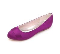 DANOBAB Women's Closed Toe Flat Heel Sandals - Party & Wedding Shoes with 0.23-Inch Thick Heel Design in Standard Sizes - Elegant,Purple,6
