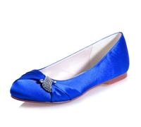 DANOBAB Women's Wide Width Flats Shoes Ballet Shoes, Black Casual Soft Round Ballet Flat, Suitable for Shopping, Parties,Work and Other Occasions,Royal Blue,9.5