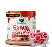 Danodia Foods Guava Fruit Bites 300g (10.5 oz) | Soft Chewy Guava Pulp Candy | Individually Wrapped Bite-Size Pieces | Resealable Jar