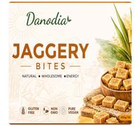 Danodia Foods Jaggery Bites, 1 lb (450g) | Pure & Natural Small Square Bites for Easy Use | Unrefined White Brown Sugar Substitute | Chemical Free Sweet | Traditional Indian Sweetener