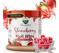 Danodia Foods Strawberry Fruit Bites 300g (10.5 oz) | Soft Chewy Strawberry Pulp Candy | Individually Wrapped Bite-Size Pieces | Resealable Jar | FDA Registered
