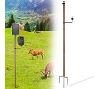 Danoib 1Pcs Trail Camera Mount, 2-in-1 Adjustable Heavy Duty Metal Camera Mount, 360° Swivel Mounts, Universal 1/4"-20 Thread for Hunting, Wildlife Monitoring and Home Security (Brown, 57.4In)