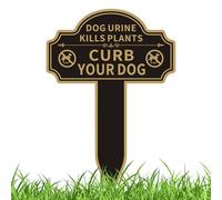 Danoib Dog Urine Kills Plants Sign, Curb Your Dog Signs, Double Sided Yard Sign,14" x 10" No Peeing Signs For Yard With Integrated Ground Stakes, Easy Mounting, Outdoor Use