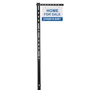 Danoib Real Estate Sign Posts Real Estate Signs Holder Realtor Sign Post 6ft Tall Made of Aluminum and Iron Holds for Open House and Home for Sale Yard Signs Up To 12 Inch (Black)