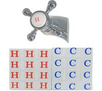 Danojo Stick-A-TAP - Black Vinyl Tap Faucet Transfer Stickers for Kitchen & Bathroom - Hot & Cold Water Stickers