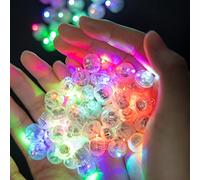 Danolt 100Pcs Mini Round Balloon Lights LED Multicolour for Christmas Party Birthday Wedding Paper Lantern Carnival Bar Clubs Decor