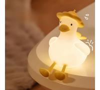 Danolt Duck Lamp Duck Night Light Dimmable and Rechargeable Silicone Duck Light Lying Flat Duck Gifts