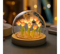 Danolt Forever Tulips Light, Pink Tulip Lamp, Flower Lamp Gifts for Girls and Women, Cute Room Decor