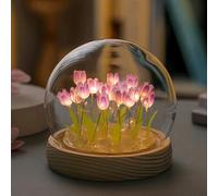 Danolt Forever Tulips Light, Purple Tulip Lamp, Flower Lamp Gifts for Girls and Women, Cute Room Decor