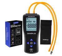 DANOPLUS DP-103 Manometer Digital Gas Pressure Tester Differential Pressure Gauge HVAC Air Pressure Meter with Backlight Data Record Function,Black