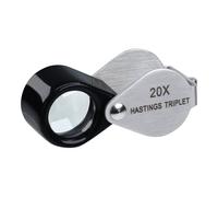 DANOPLUS Hasting 20x Jeweler Loupe Triplet Loop Magnifier Mini Optical Glass Magnification Gem Tool, Stamp and Coin Collector, Watch Circuit Board Repair