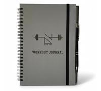 DanRaw Pro A5 Workout Journal 144 pages with Elastic Strap & Pen - Fitness Tracker with Body Progress Log, Workout Calendar & Goals Planner Gym Log Notebook for Men & Women"