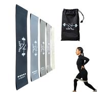 DanRaw Pro Resistance Bands Set of 5 | Latex Mini Loop Booty Bands with Resistance Levels from 5lbs to 40lbs | Workout Bands for Glutes, Legs, Yoga and Strength Training