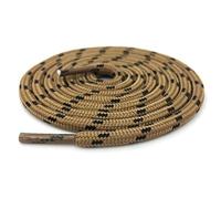 Danraw Stores [Pair] Heavy Duty,Hiking durable round Boot Lace, Shoe Lace classic colours Dot for hiking, Mountaineering running, working, casual (Light Brown/Black, 160cm)