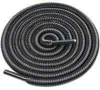 Danraw Stores [Pair] Heavy Duty,Hiking durable round Boot Lace, Shoe Lace classic colours Dot for hiking, Mountaineering running, working, casual (Grey/Black, 160cm)