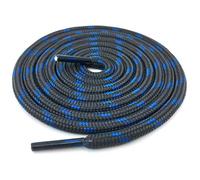 Danraw Stores [Pair] Heavy Duty,Hiking durable round Boot Lace, Shoe Lace classic colours Dot for hiking, Mountaineering running, working, casual (Blue/Dark Grey, 160cm)