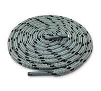 Danraw Stores [Pair] Heavy Duty,Hiking durable round Boot Lace, Shoe Lace classic colours Dot for hiking, Mountaineering running, working, casual (Black/Grey, 140cm)