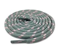 Danraw Stores [Pair] Heavy Duty,Hiking durable round Boot Lace, Shoe Lace classic colours Dot for hiking, Mountaineering running, working, casual (Grey/Pink, 140cm)