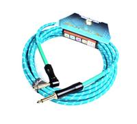 Dan's Guitar Store 2 Metre 1/4" Self-silencing Studio Guitar Lead (featuring Inline/Right Angle Self-Silencing connectors and OFC 21AWG cores) V2, 2 Metre / 6 ft