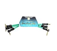 Dan's Guitar Store Patch Leads (Right-angled, 3x 0.20cm) Precision Instrument Cable 1/4 Jack 21AWG OFC