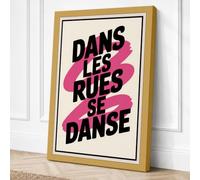 Dans Les Rues Se Danse Canvas Wall Art Print 18x12 Inch