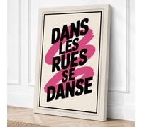Dans Les Rues Se Danse Canvas Wall Art Print 18x12 Inch
