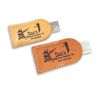 Dan's Whetstone Company Inc. Bundle- 2 Piece Set of Genuine Arkansas Pocket Knife Sharpening Stones Whetstones 3" x 1" x 1/4" in Leather Pouches- Soft (Medium) and Hard (Fine) MAP-13A-L/FAP-13A-L