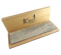 Dan's Whetstone Company Inc. Genuine Arkansas Soft (Medium) Knife Sharpening Bench Stone Whetstone 8" x 2" x 1/2" in Wood Box MAB-82-C