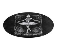 Danse Macabre Circle Area Rug Soft Coral Velvet Floor Mat Non-Slip Carpet Living Room Bedroom 80 * 80cm