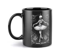 Danse Macabre Funny Black Mug for Men Women Ceramic Tea Coffee Cup with Handle Office Work