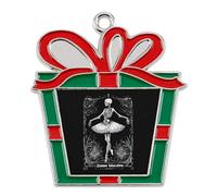 Danse Macabre Funny Christmas Pendant Charms Metal Hanging Xmas Tree Ornament Necklace Jewelry Circular