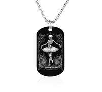 Danse Macabre Funny Photo Necklace for Men Women Memorial Necklaces Printed Picture Pendant Jewelry