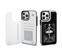 Danse Macabre Printed Wallet Phone Case Unisex Trendy Cellphone Protective Cover Compatible with iPhone 13/1 3 Pro/13 Pro Max/13 Mini