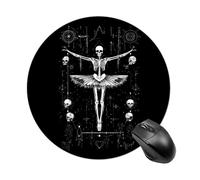 Danse Macabre Round Mouse Pad Waterproof Mousepadswith Non-Slip Rubber for Laptop Games Homework Office