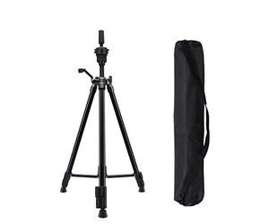 DanseeMeibr Plus Anti-Slip Aluminum Wig Stand - Adjustable Tripod (24-64Inch) for Hairdressing Training - Includes Carry Bag