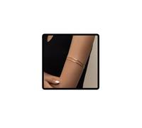 Danshinbow Punk Hip Hop Arm Bracelet Egyptian Armband Arm Cuff Double-layer C-shaped Arm Chain Bangle Charm Geometric Upper Arm Bracelets for Women (Silver)