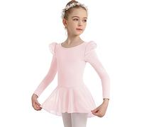 DANSHOW Girls Long Sleeve Ballet Leotard for Dance(23823-08-L)
