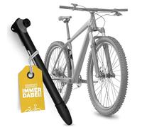 DANSI 44303 Unisex Adult Mini Bike Pump with Interchangeable Valve Insert and Holder Black
